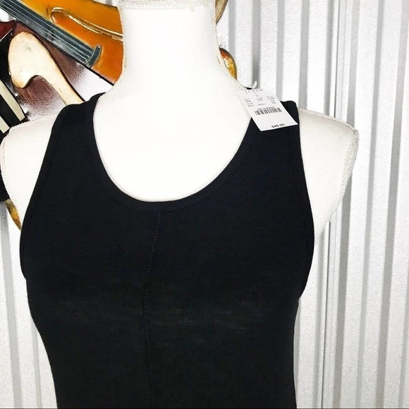 J. Crew Black Drapey Tank Top with Silky Hem XS - Picture 3 of 9